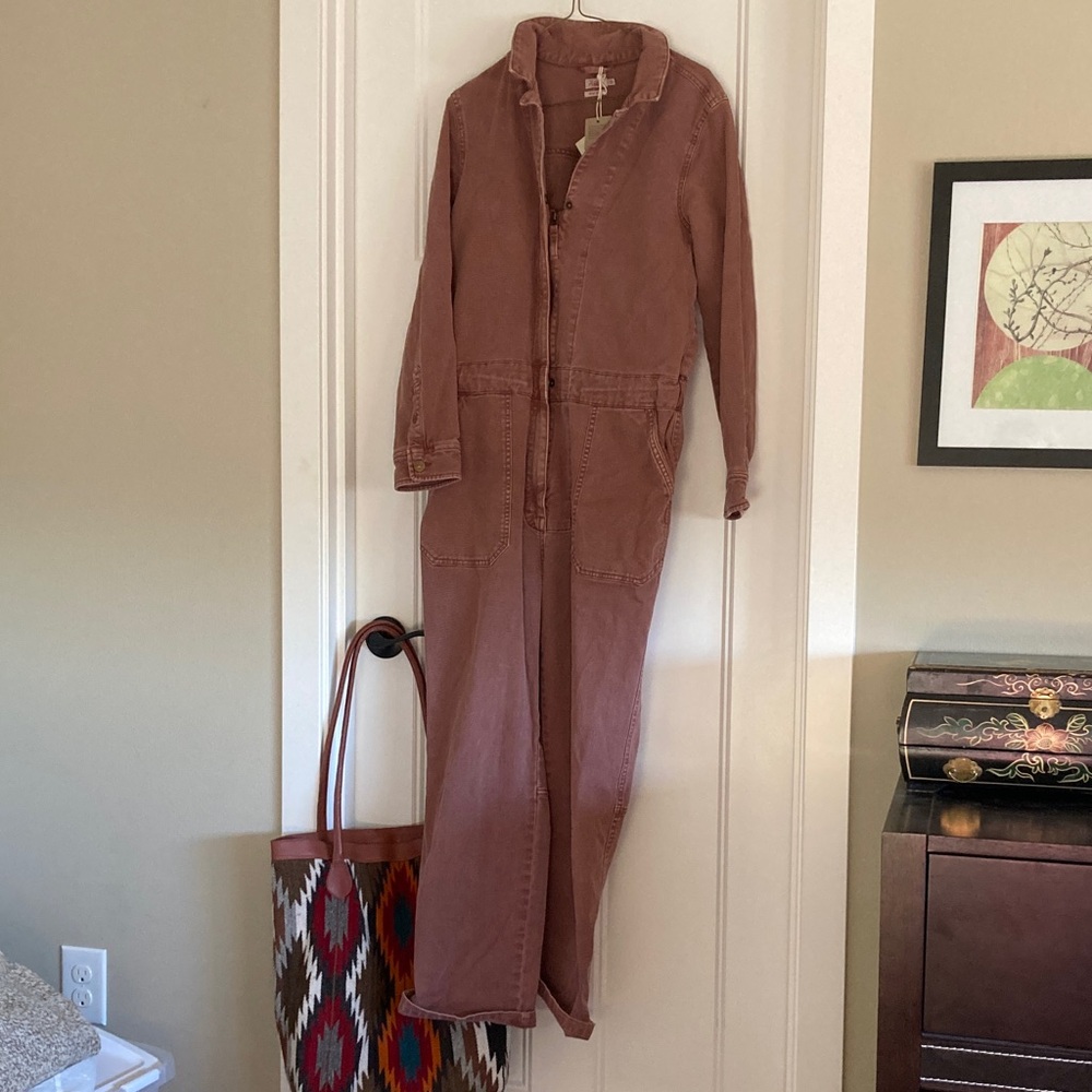 Faherty Organic Cotton Rust Jumpsuit